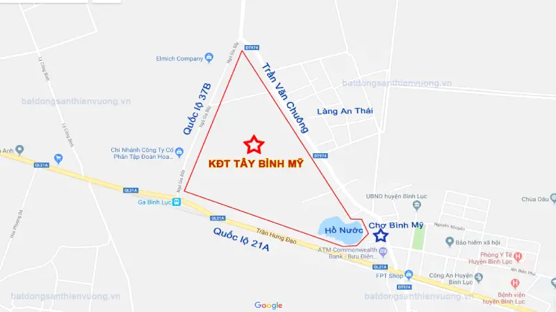 vị trí dự án tây bình mỹ