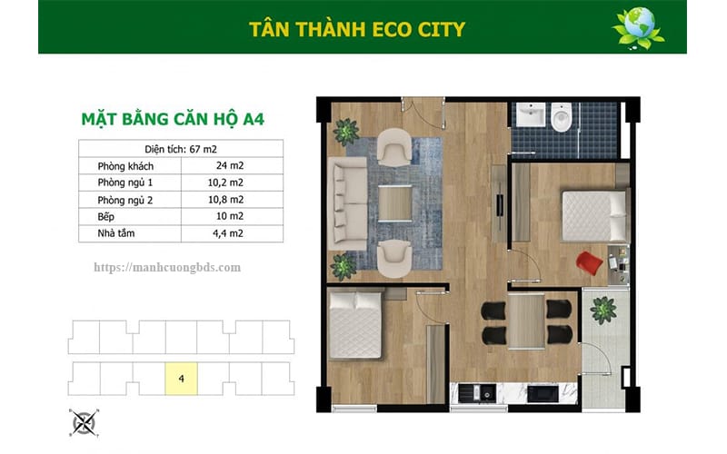 thiết kế nhà ở xã hội Tân Thành Eco City