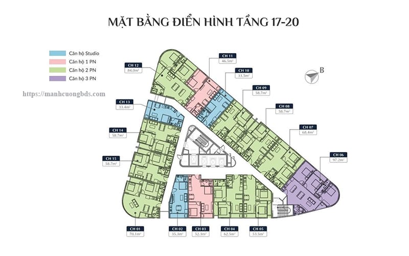 mặt bằng dự án Vina2 Panorama