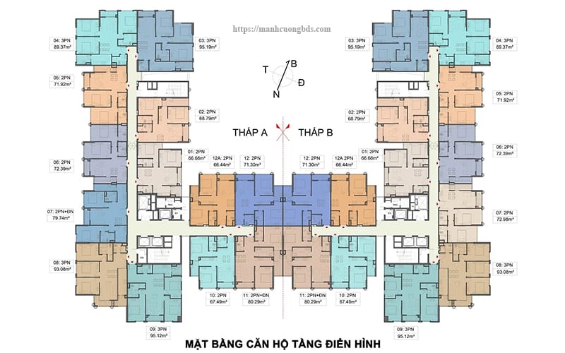 mặt bằng Moonlight 1 An Lạc - Green Symphoy