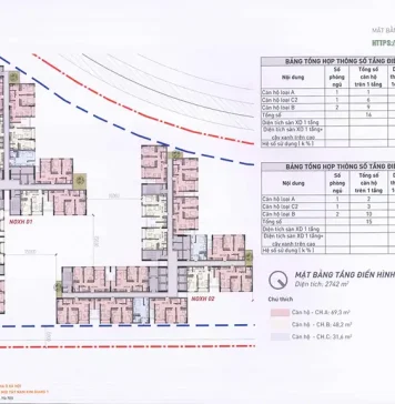 mặt bằng dự án Nhà ở xã hội CT6B Tây Nam Kim Giang