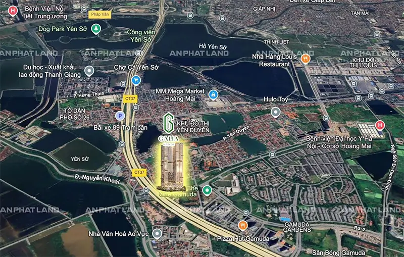 Vị trí dự án Galia Hanoi Yên Sở
