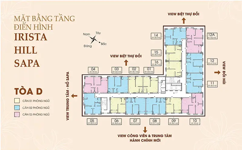 DỰ ÁN NHÀ Ở XÃ HỘI IRISTA HILL SAPA - LÀO CAI 7 mặt bằng dự án nhà ở xã hội Irista Hill Sapa
