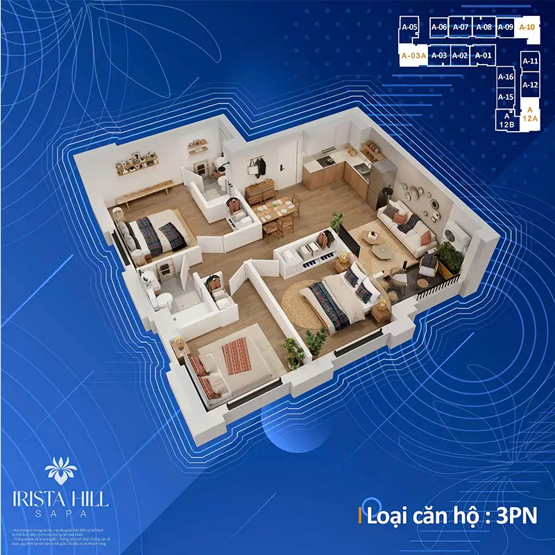 DỰ ÁN NHÀ Ở XÃ HỘI IRISTA HILL SAPA - LÀO CAI 10 thiết kế căn hộ dự án nhà ở xã hội Irista Hill Sapa