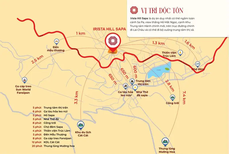 DỰ ÁN NHÀ Ở XÃ HỘI IRISTA HILL SAPA - LÀO CAI 3 vị trí dự án nhà ở xã hội Irista Hill Sapa