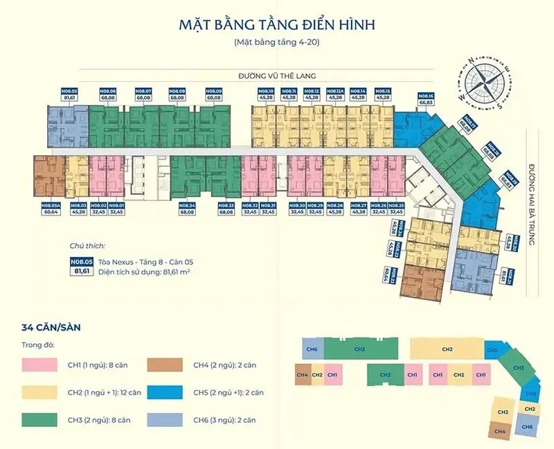 DỰ ÁN CHUNG CƯ NEXUS TOWER - VIỆT TRÌ, PHÚ THỌ 7 mặt bằng Dự án chung cư Nexus Tower việt trì phú thọ