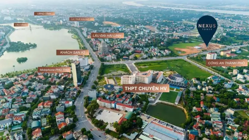 DỰ ÁN CHUNG CƯ NEXUS TOWER - VIỆT TRÌ, PHÚ THỌ 3 vị trí dự án chung cư Nexus Tower