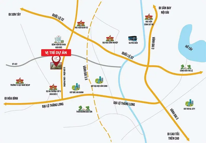 DỰ ÁN NHÀ Ở XÃ HỘI SƠN ĐỒNG - HOÀI ĐỨC, HÀ NỘI 3 vị trí dự án Nhà ở xã hội Sơn Đồng