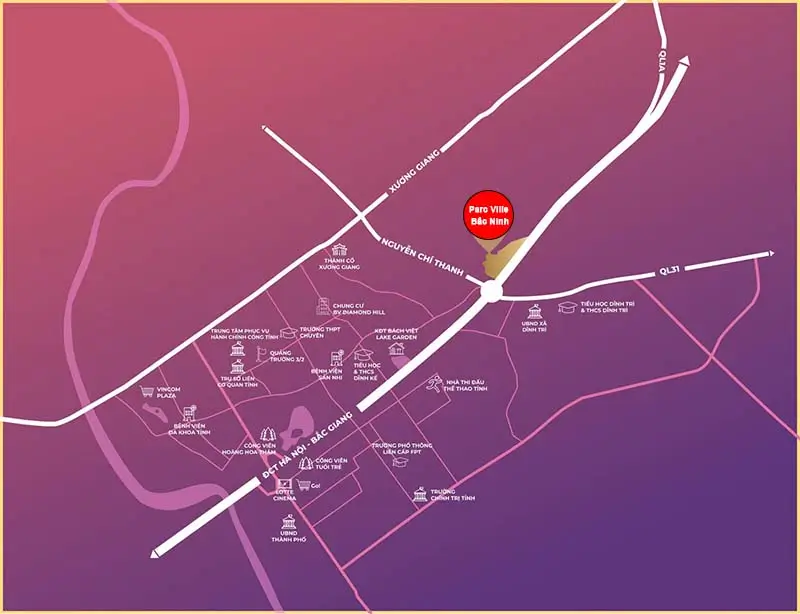 DỰ ÁN NHÀ Ở XÃ HỘI PARC VILLE BẮC NINH 3 vị trí dự án nhà ở xã hội Parc Ville Bắc Ninh