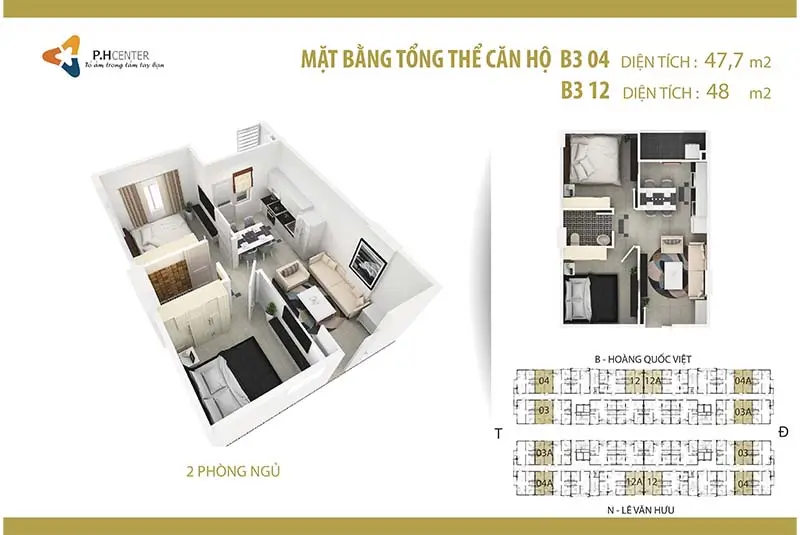 thiết kế căn hộ dự án nhà ở xã hội Phố Hiến Center point