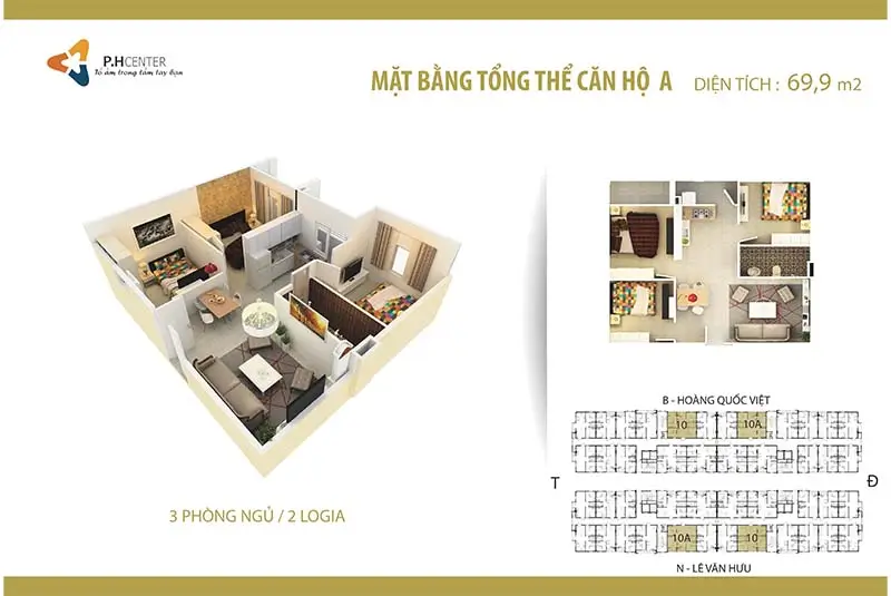 thiết kế căn hộ dự án nhà ở xã hội Phố Hiến Center point