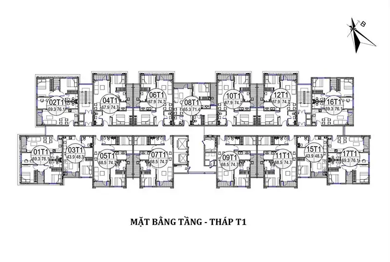 DỰ ÁN NHÀ Ở XÃ HỘI BẢO NINH 2 - ĐỒNG HỚI, QUẢNG TRỊ 3 mặt bằng thiết kế dự án nhà ở xã hội Bảo Ninh 2