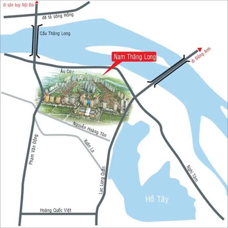 DỰ ÁN NHÀ Ở XÃ HỘI IA25 CIPUTRA - NAM THĂNG LONG, PHÚ THƯỢNG, HÀ NỘI 3 vị trí Dự án nhà ở xã hội IA25 Ciputra