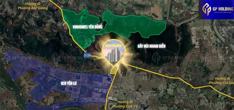 DỰ ÁN NHÀ Ở XÃ HỘI NHAM BIỀN RESIDENCE - YÊN DŨNG, BẮC NINH 3 vị trí dự án nhà ở xã hội Nham Biền Residence